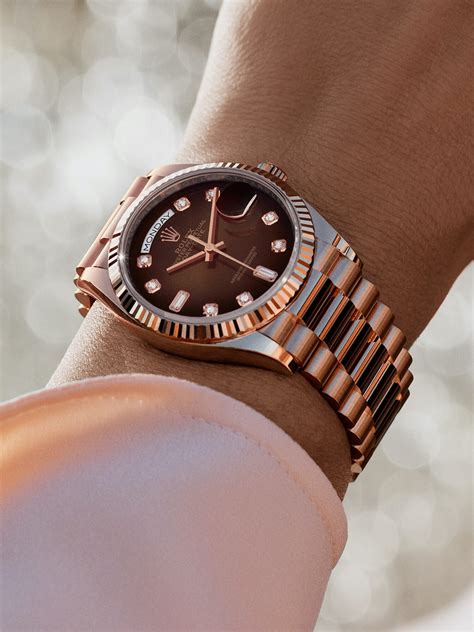 rolex brown|rolex day date 36 18 ct.